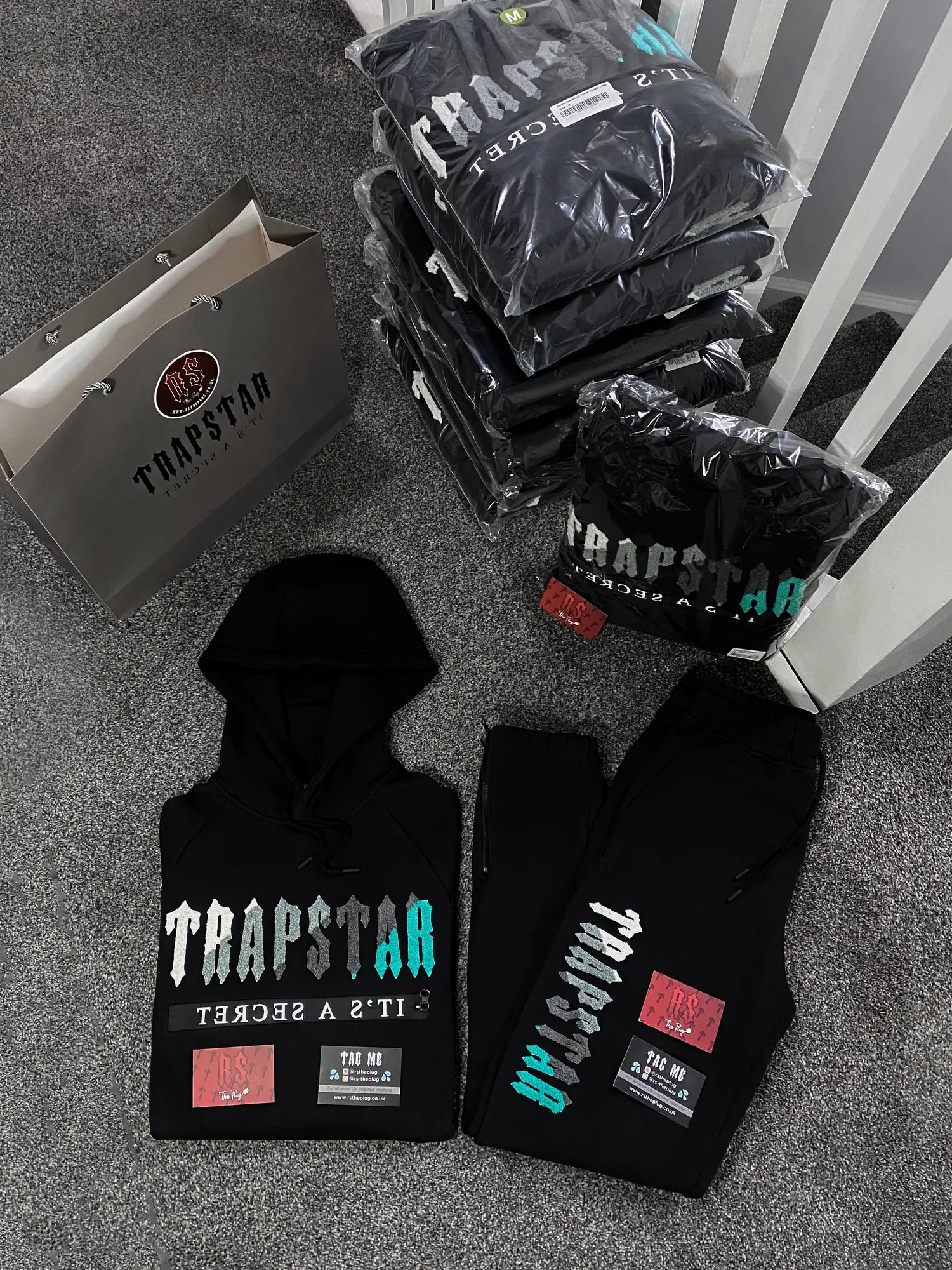 Trapstar Chenille 2.0 Tracksuit Black/Teal