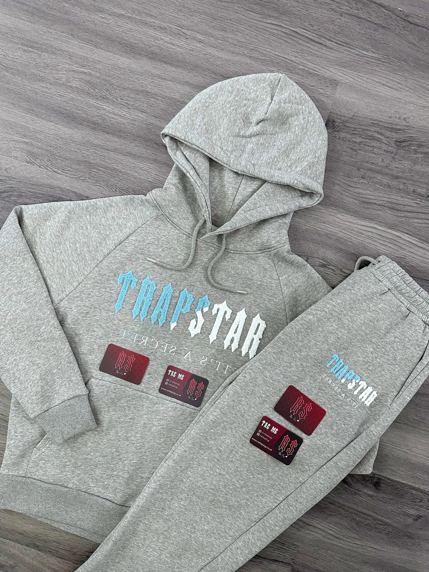 Trapstar Chenille Tracksuit Grey Ice