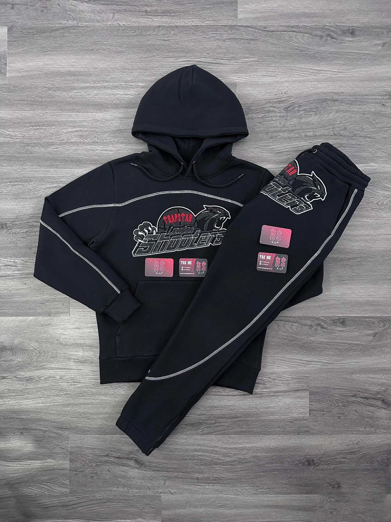 trapstar tracksuit shooters black/red trapstar tracksuit shooters black/red