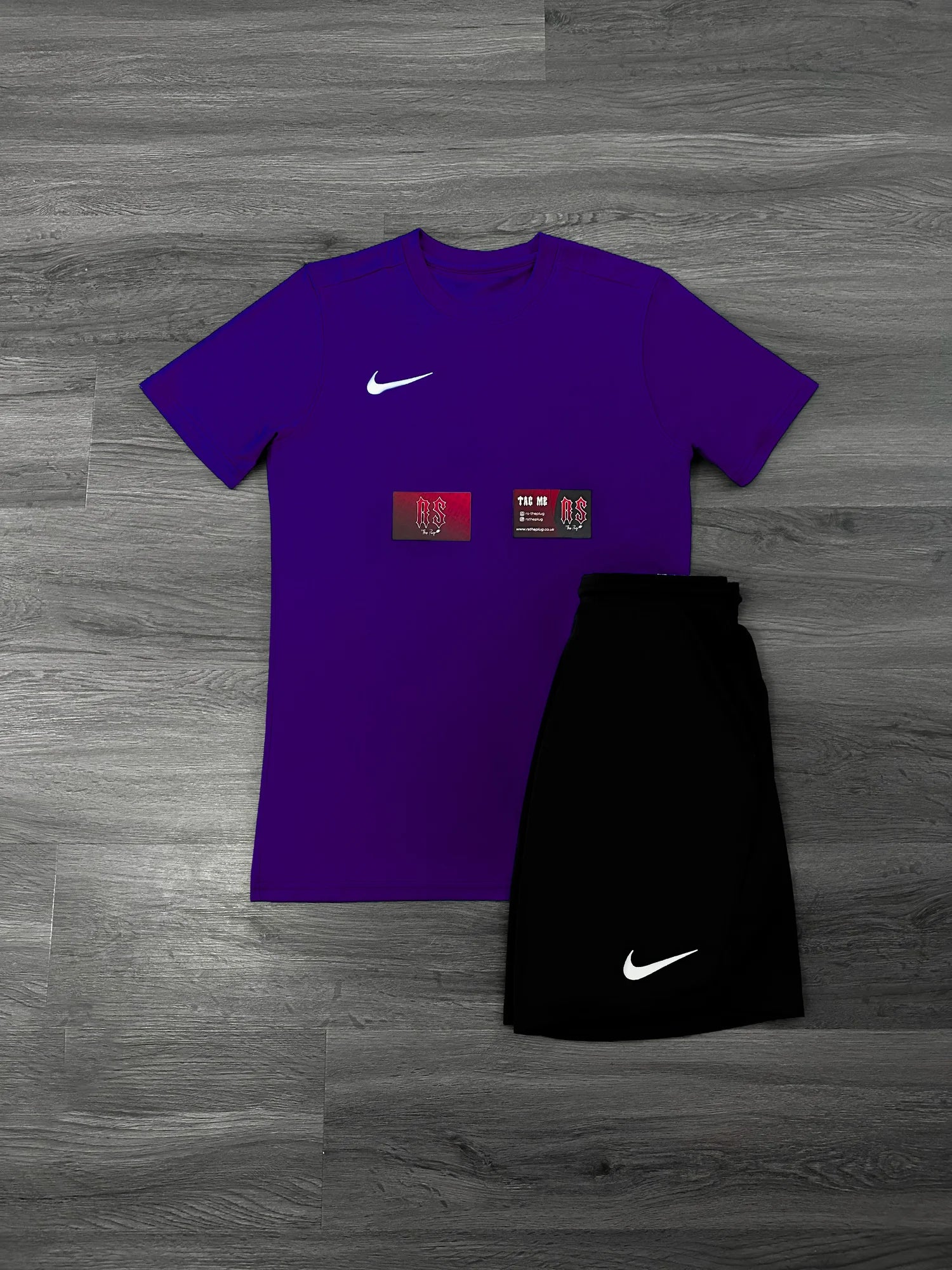 Nike Dri Fit Short Set Purple/Black