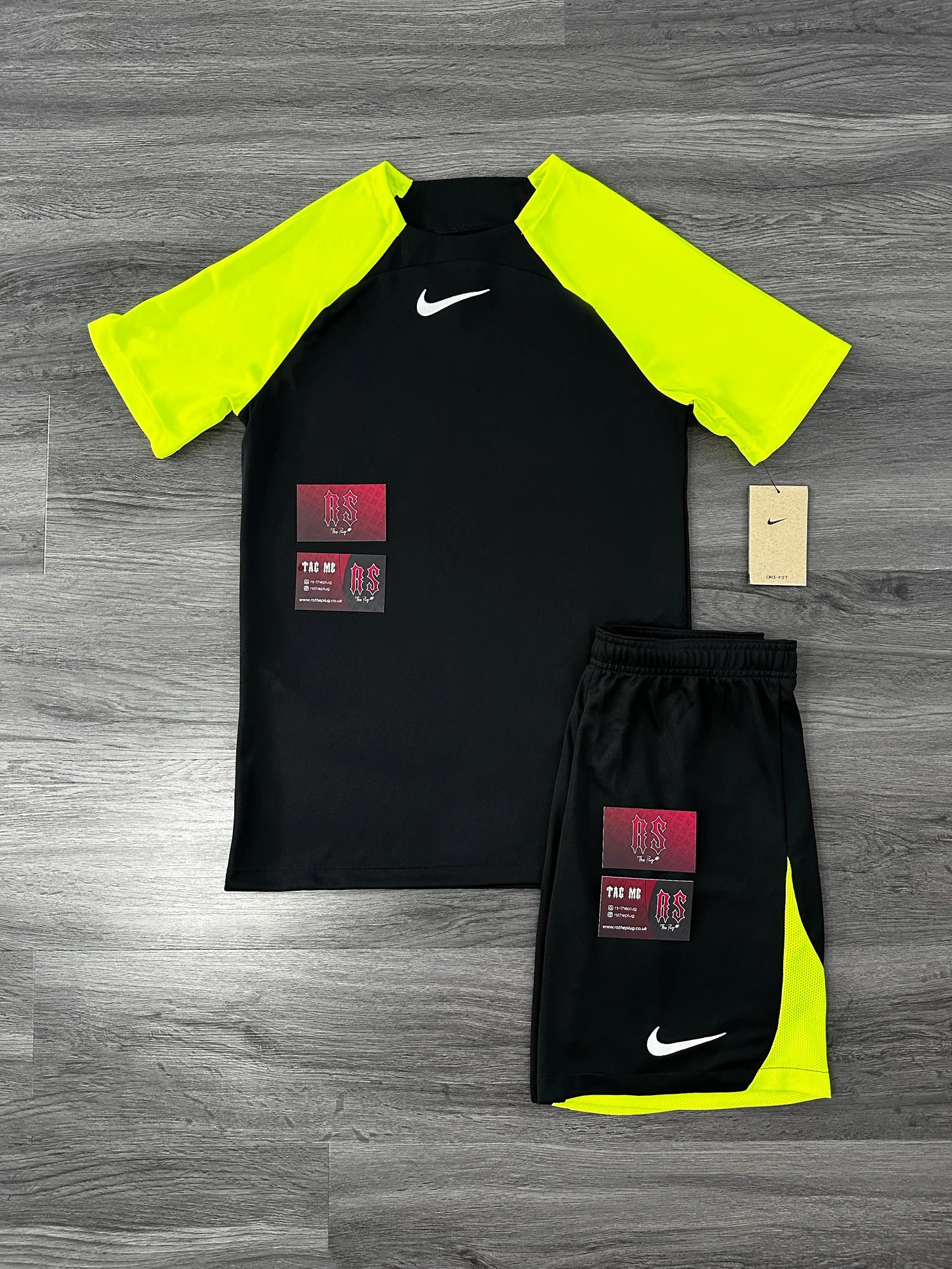 Nike Dri Fit Short Set Black/Volt