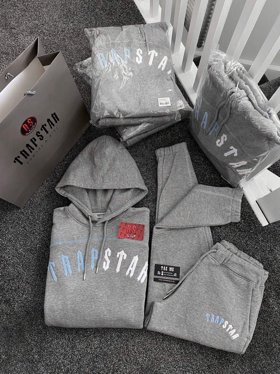 Trapstar Arch Chenille Tracksuit Grey Ice