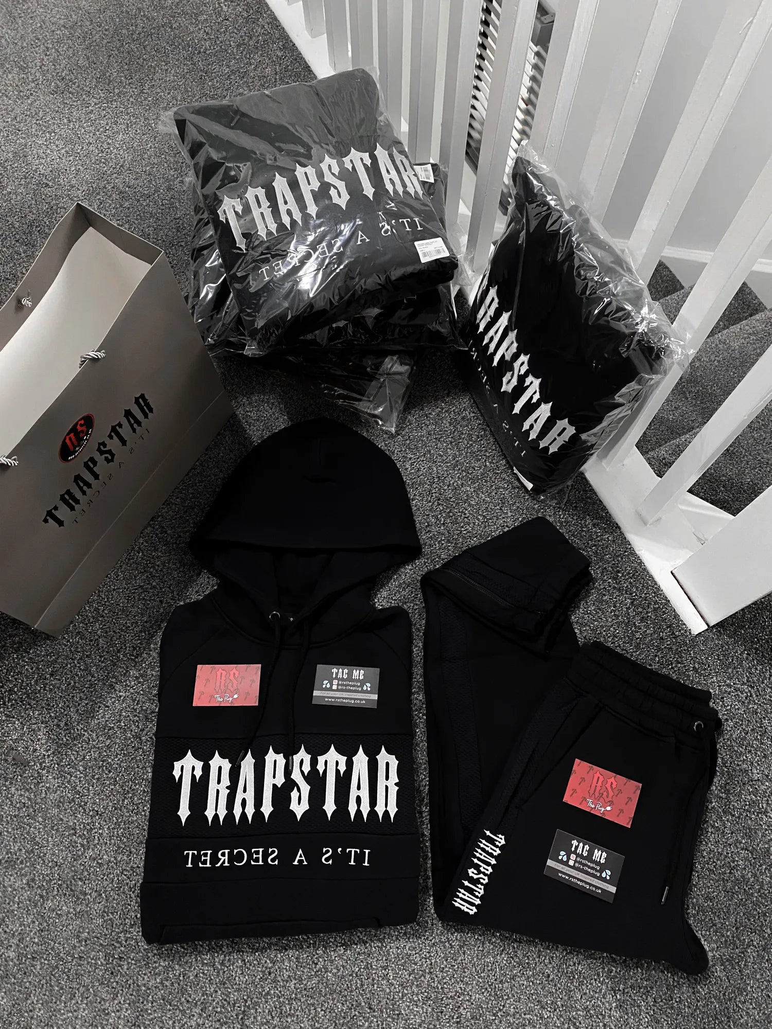Trapstar Decoded Mesh Tracksuit Black