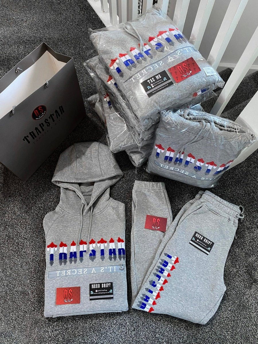 Trapstar Chenille Tracksuit Grey Revolution RSThePlug