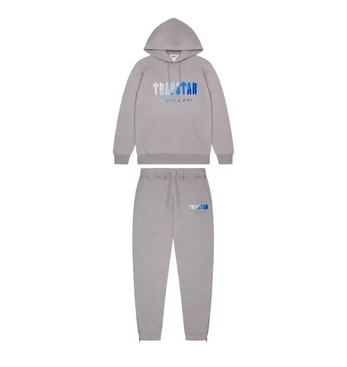 Trapstar Chenille Tracksuit Grey/Blue 2.0 Ice