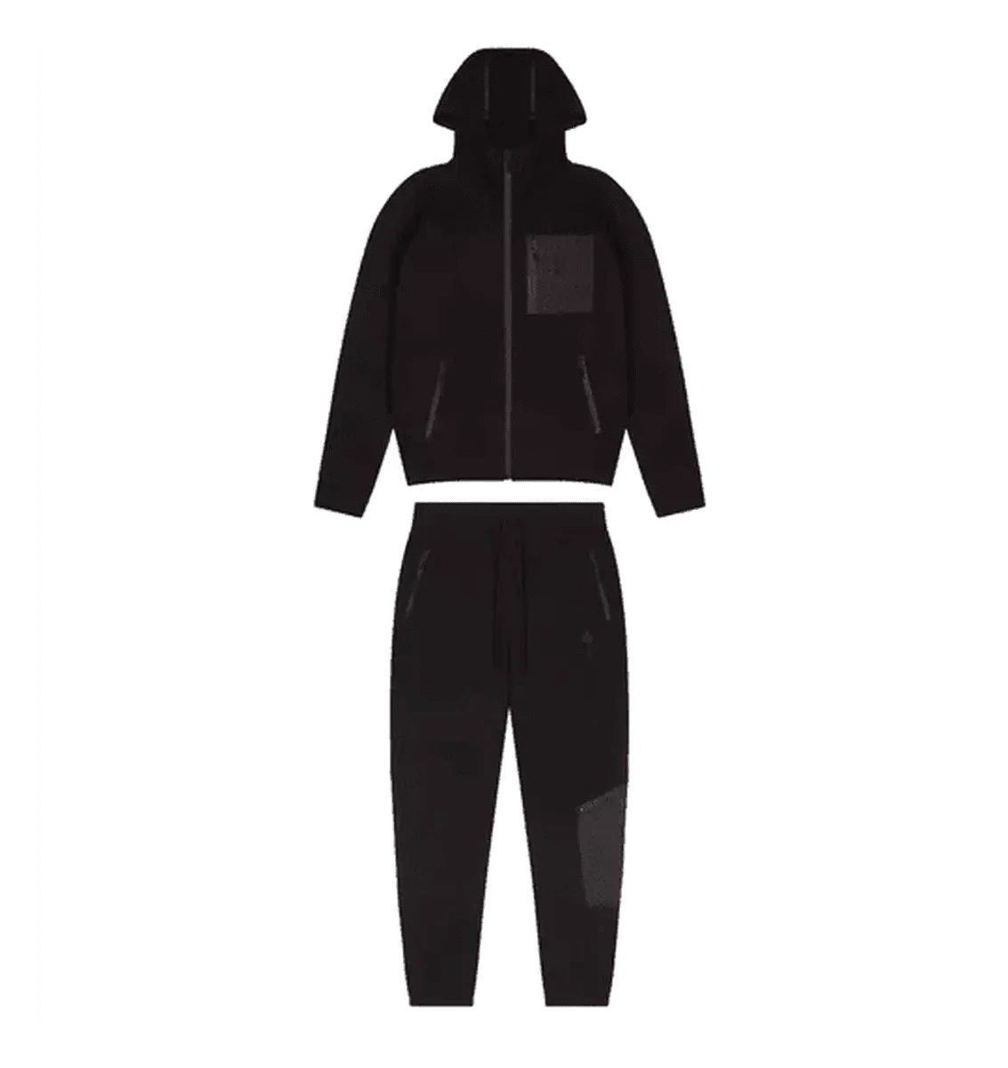 Trapstar Irongate TFleece Tracksuit Black/Red RSThePlug