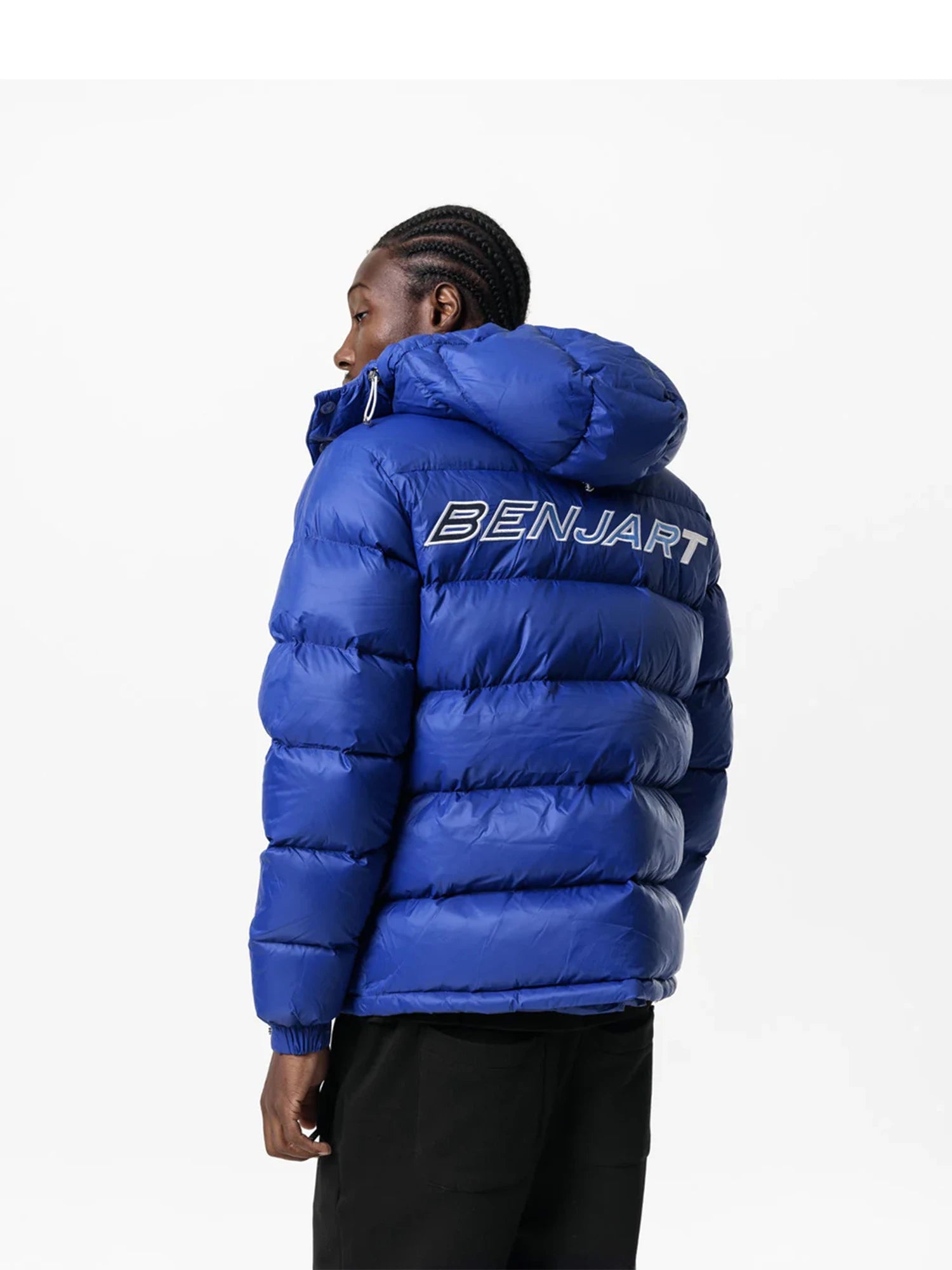 Electric blue puffer coat hot sale