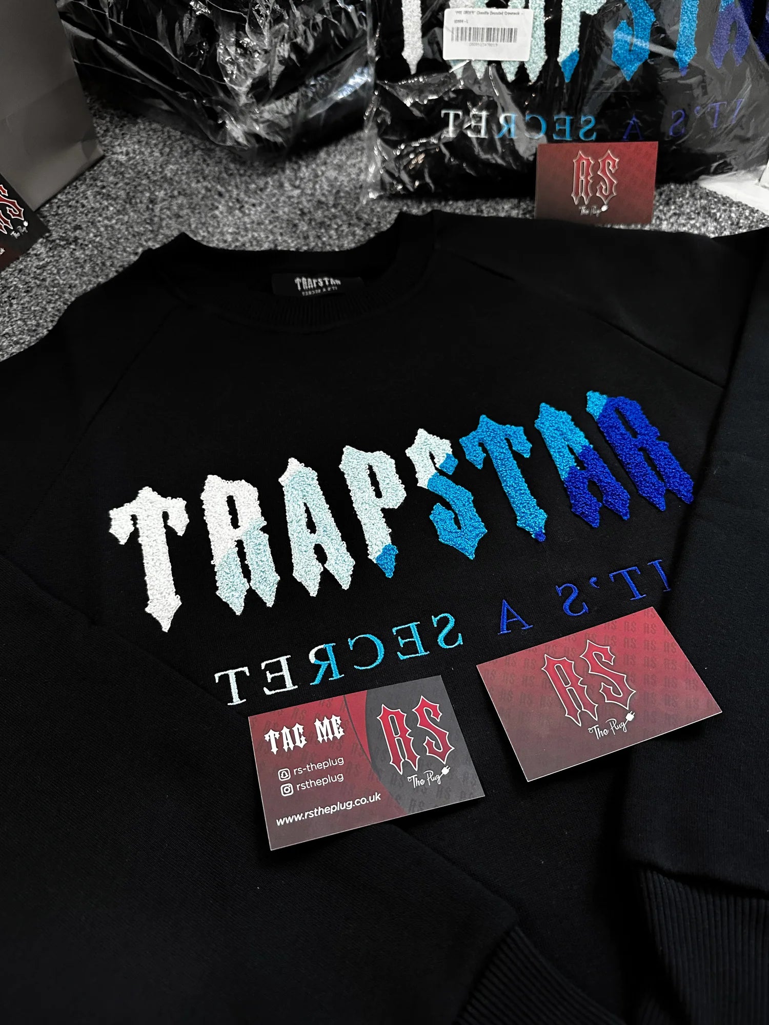 Trapstar Chenille Decoded Crewneck Black Ice