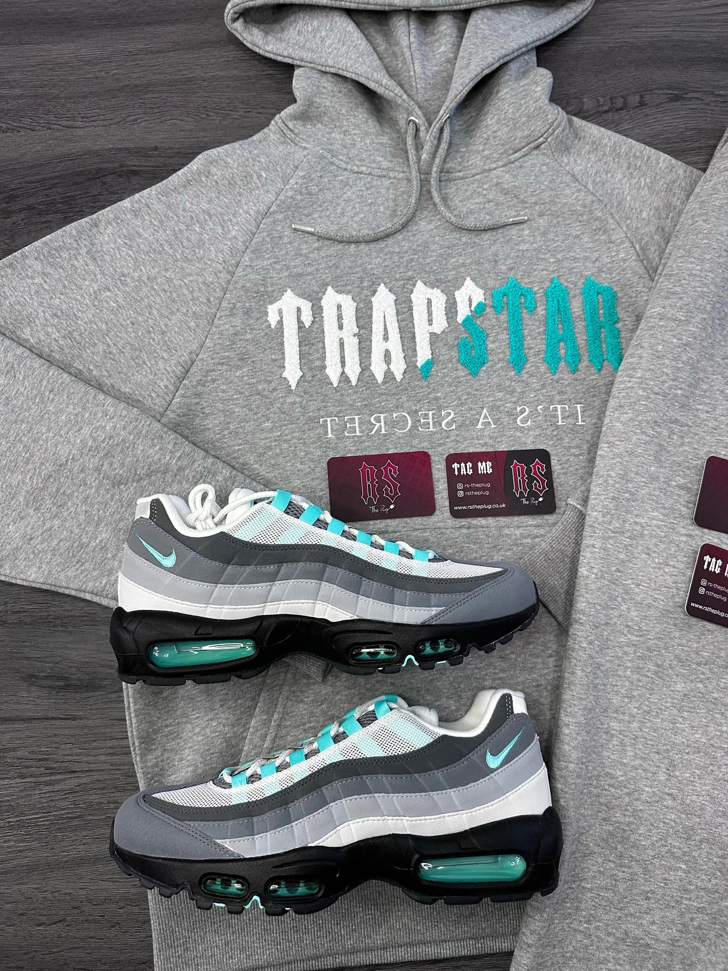 Trapstar Chenille Tracksuit Grey/Teal