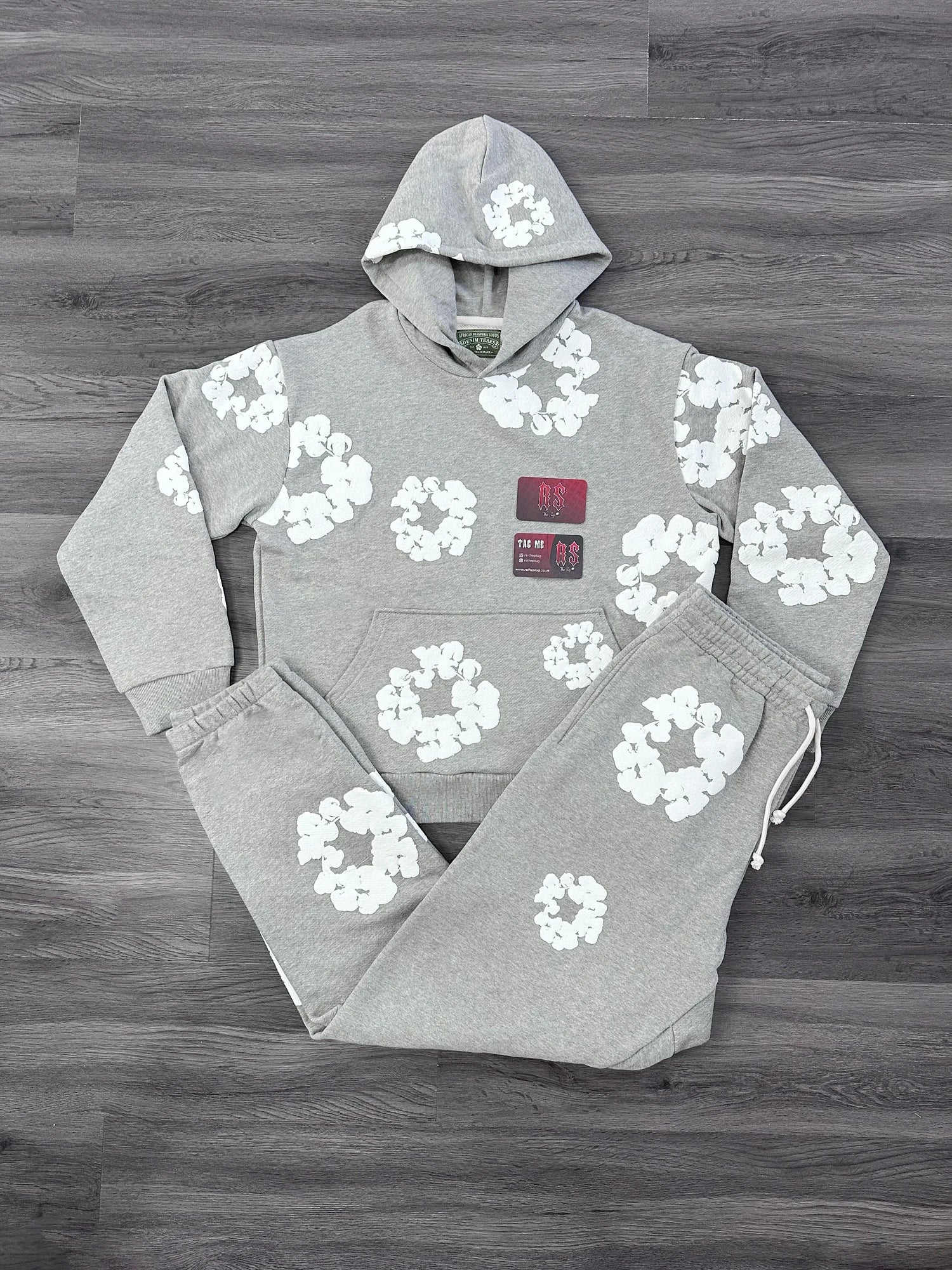 Denim Tears The Cotton Wreath Grey Tracksuit