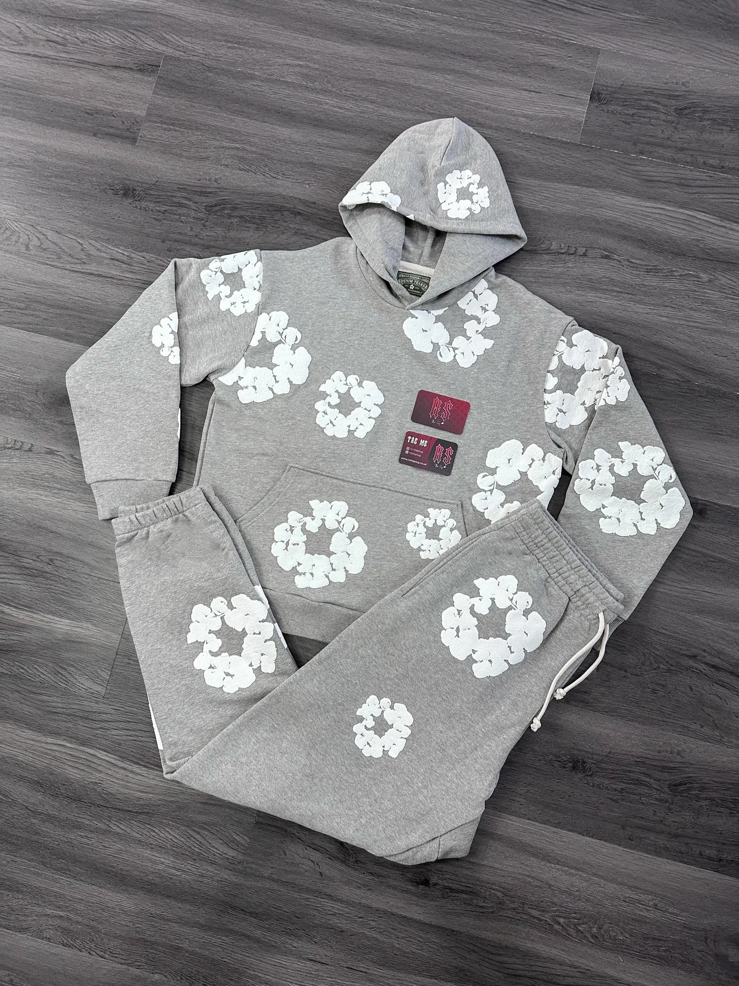 Denim Tears The Cotton Wreath Grey Tracksuit