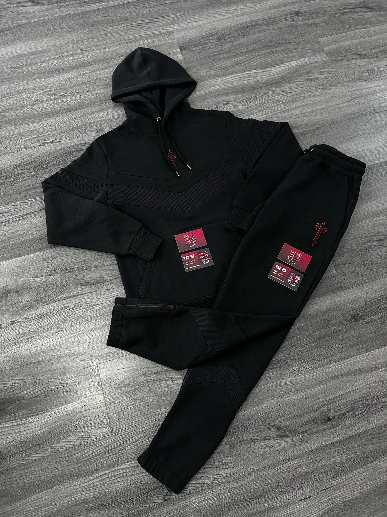 Trapstar V-Stripe Tracksuit Black/Red