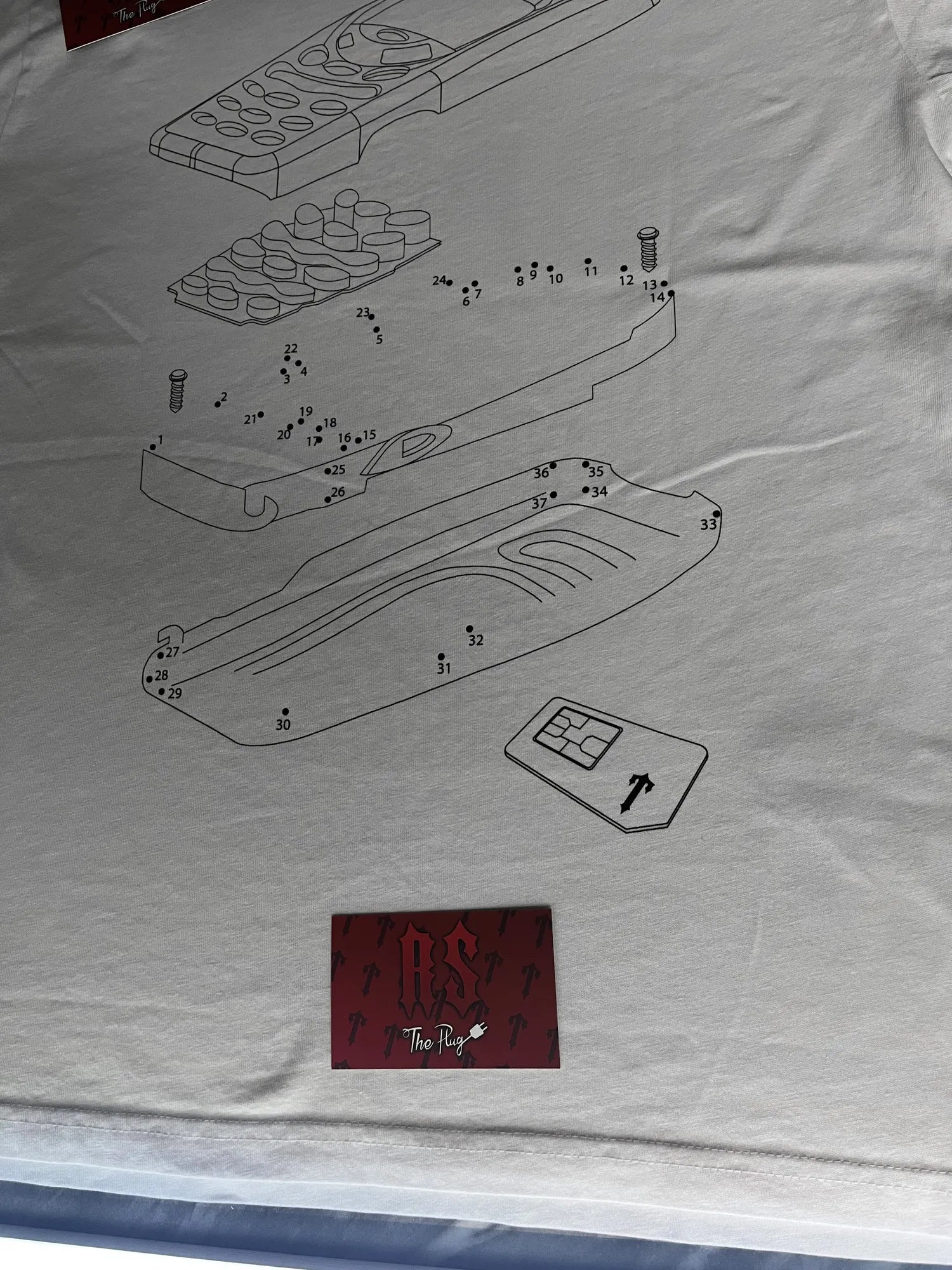 Trapstar T Phone Diagram Tee White