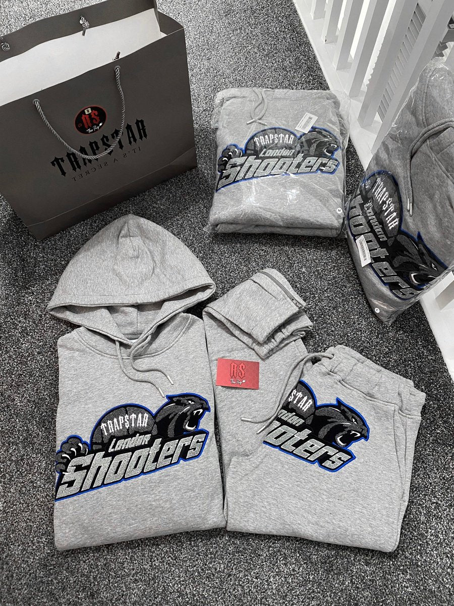 Trapstar Shooters Tracksuit Grey/Blue RSThePlug