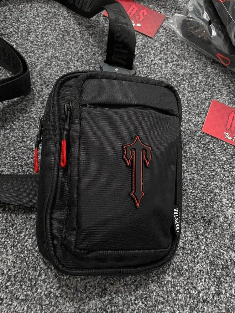 Trapstar Small Items Bag Black/Red RSThePlug