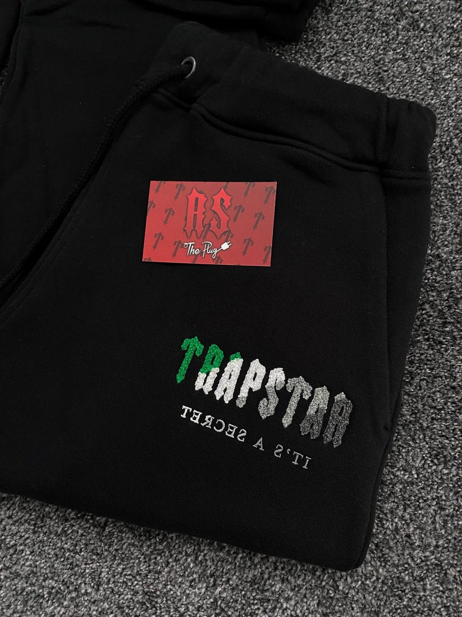 Trapstar Chenille Tracksuit Black/Green AW22