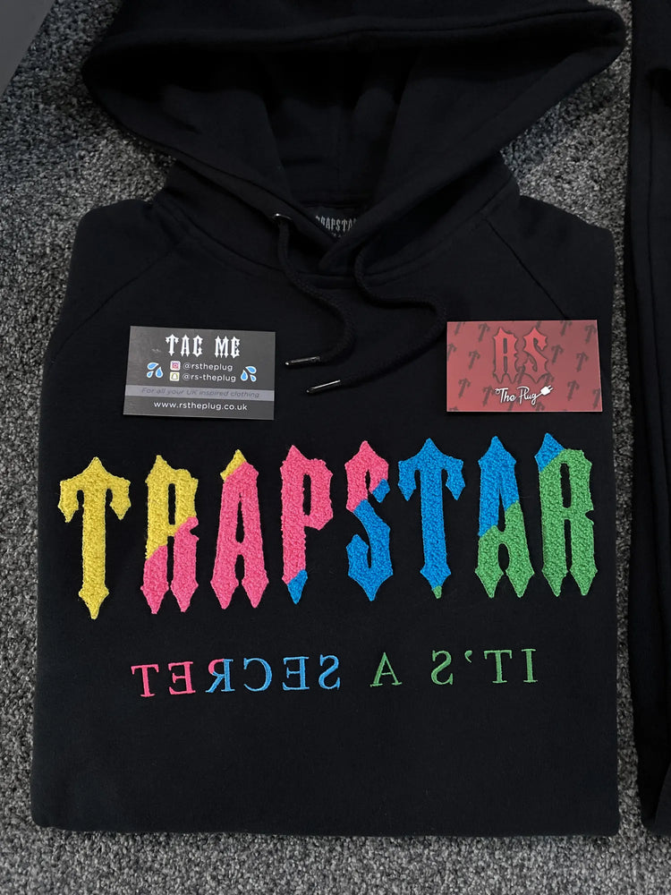 Trapstar Chenille Tracksuit Black/Candy – RSThePlug