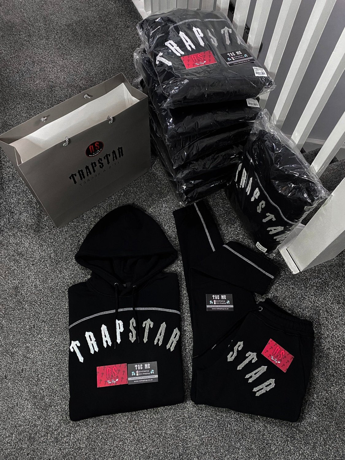 Trapstar Irongate Arch Tracksuit Black Monochrome