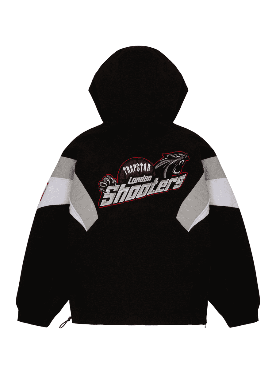 TRAPSTAR shooters zip pullover jacket Trapstar Shooters 1⁄4 Zip Pullover Jacket Black⁄Blue Men\u0027s - FW22 - US