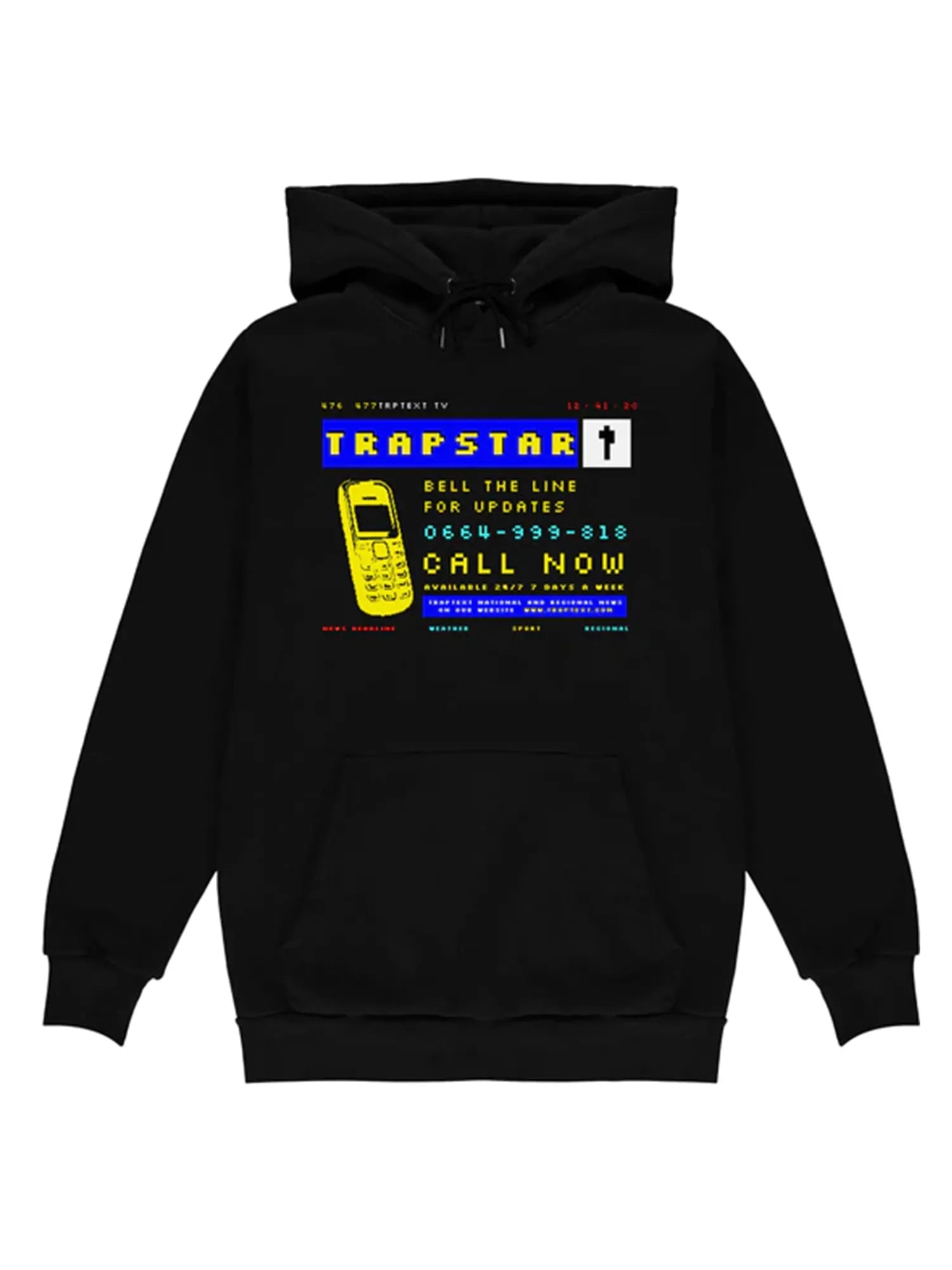 Trapstar Teletext Hoodie Black